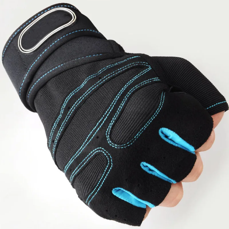Outdoor Sport Gloves for Men Women Wrist Guard Fitness Gym Cycling Hiking Boxing Exercise Training Workout Long Wrist Fingerless 5