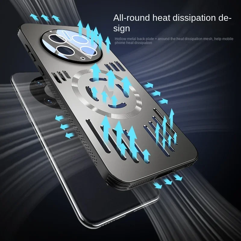 Magic 7Pro Magsafe Charging Metal Heat Dissipation Case - Smart Aluminum Alloy Hard Shockproof Bumper