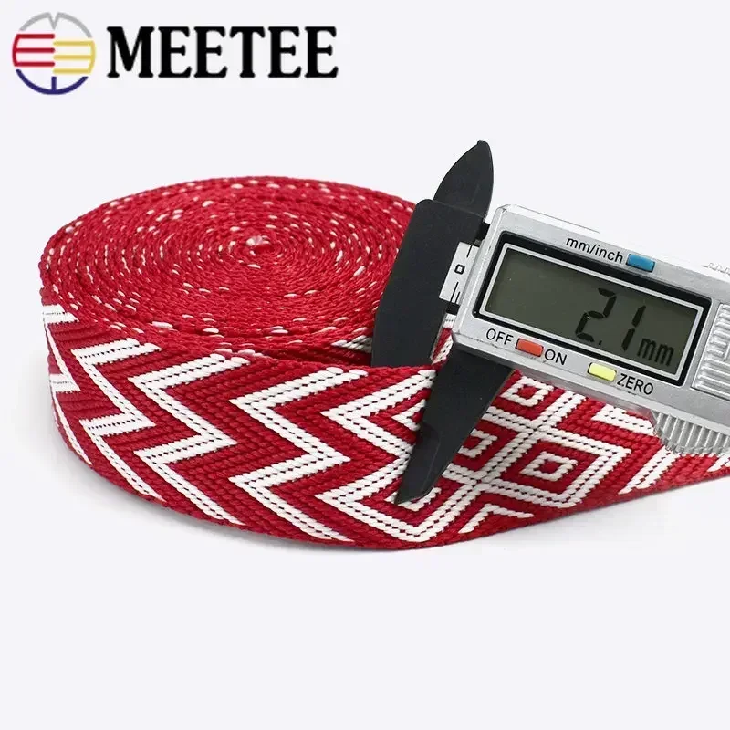 1-5 미터 38mm 두꺼운 자카드 웨빙 폴리 에스터 리본 가방 어깨 스트랩 안전 벨트 바인딩 테이프 DIY 재봉 액세서리