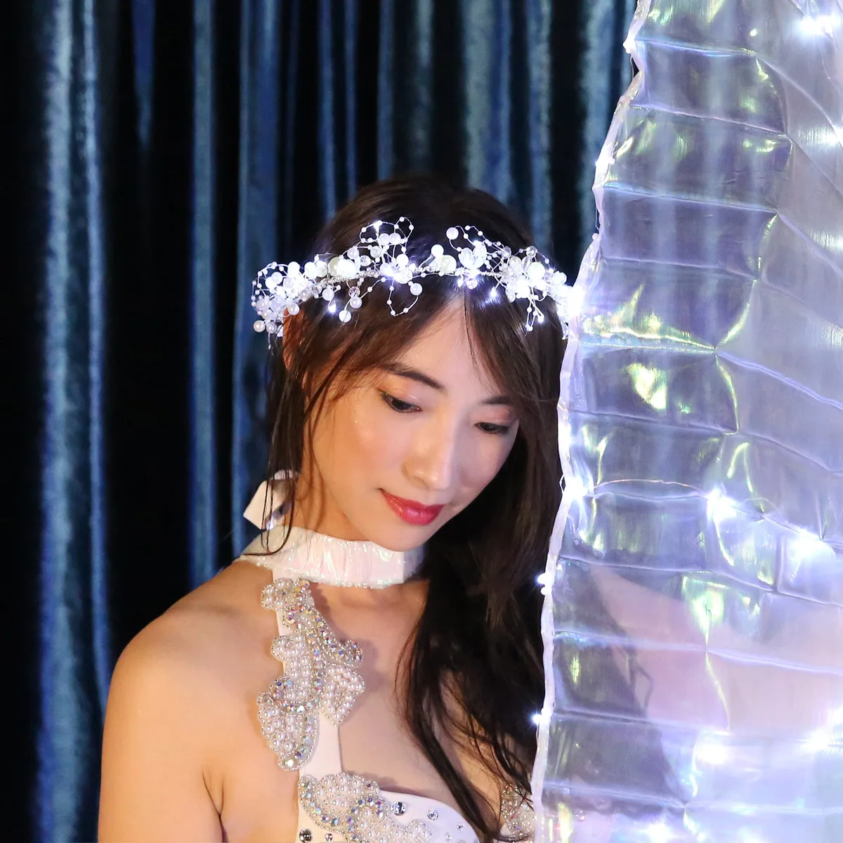 

1pcs/lot woman belly dancing led headwear lady dancing head accessories