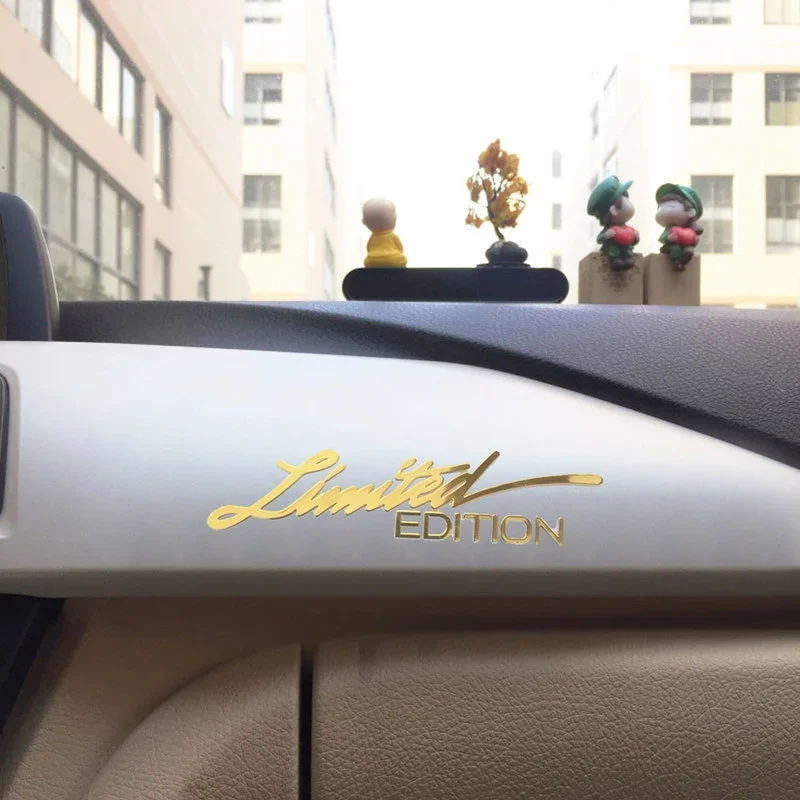 

2Pcs Universal Limited Edition Emblem Stickers 3D Metal Nickel Car Window Motorcycle Decor Decals Car Decoration Accessories