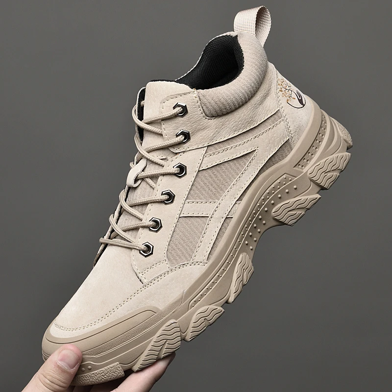 

Coslony winter boots Men's Shoes 2023 Fashion Casual Shoes Men's Sneakers suede shoes plush warm High top sneakers Casual Shoes