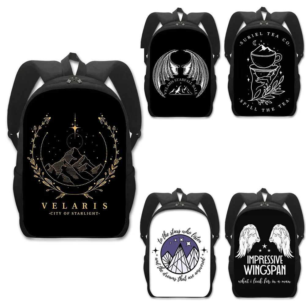 

Acotar Velaris Backpack for Teenager Boys Girls Night Court Daypack Children School Bags SJM City of Starlight Bookish Rucksack