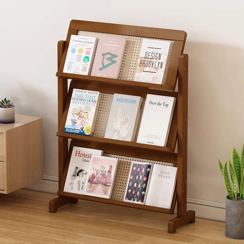 Multi-Layer Office Bookshelf Space-Saving Magazine Rack Home Display Organizer Kids Picture Book Storage Furniture Estante FYMR