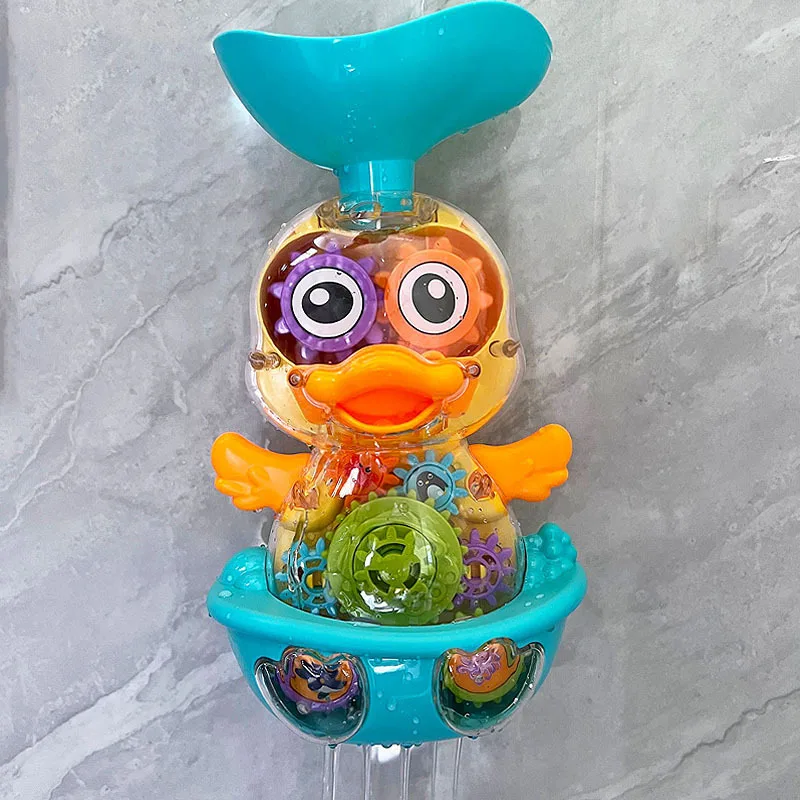 Giocattoli Da Bagno 25 Pezzi Con Scivolo E Anatra | Pista Acqua Con Ventose Fai Da Te