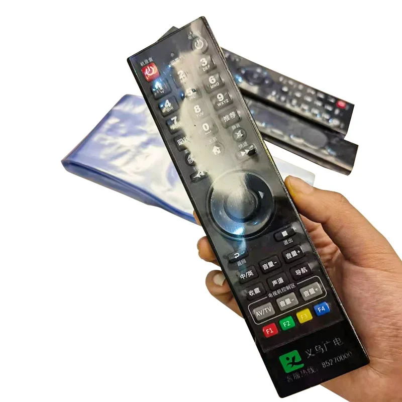 Transparent shrink film bag anti-dust protective case cover for TV air conditioner remote control shrink plastic