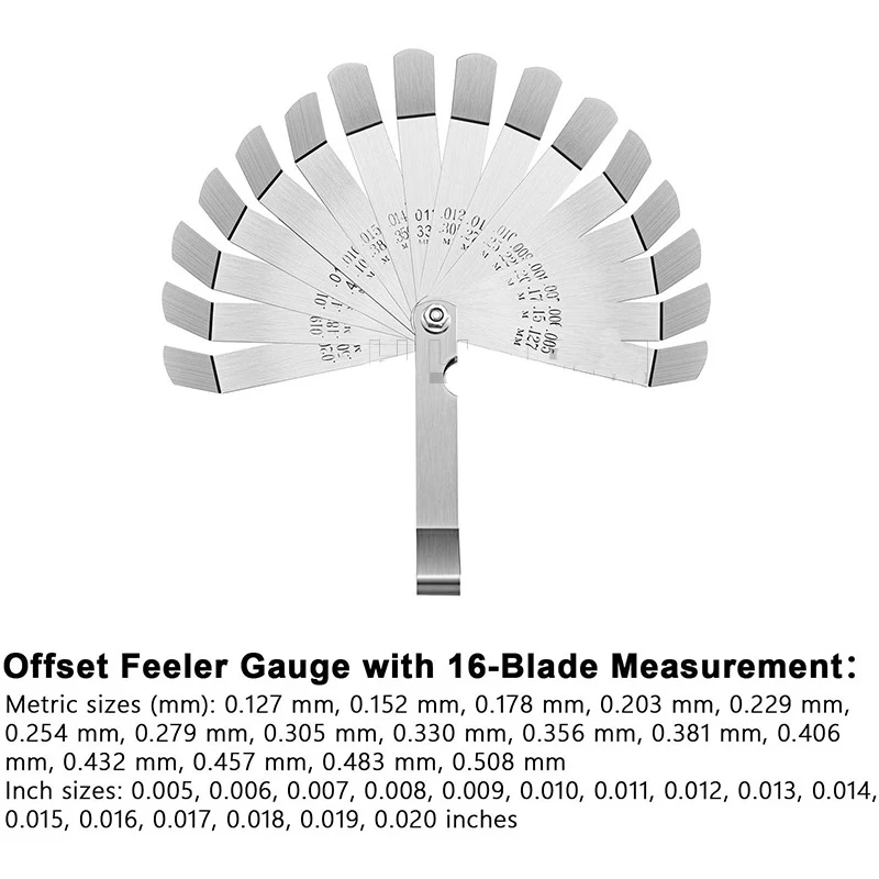 water sub meter High Precision32/20/16pcs in1 Feeler Gauge  Stainless Steel Gap Gauge  Foldable Feeler Gauges Measuring Tool Plug Feeler cloth measuring tape