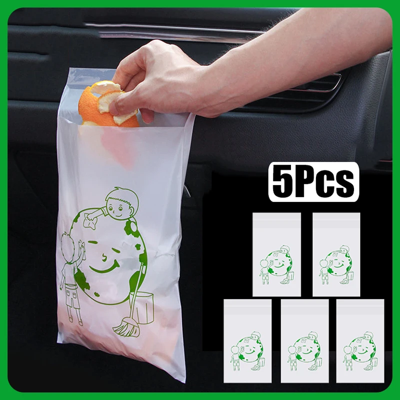 5/10/20Pcs Car Garbage Bag Disposable Trash Bags Sticking Type