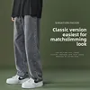 Grey Jeans 2024 New Men's Loose-Fit Straight-Leg Casual Pants Summer Thin Style Male Denim Trousers China Origin