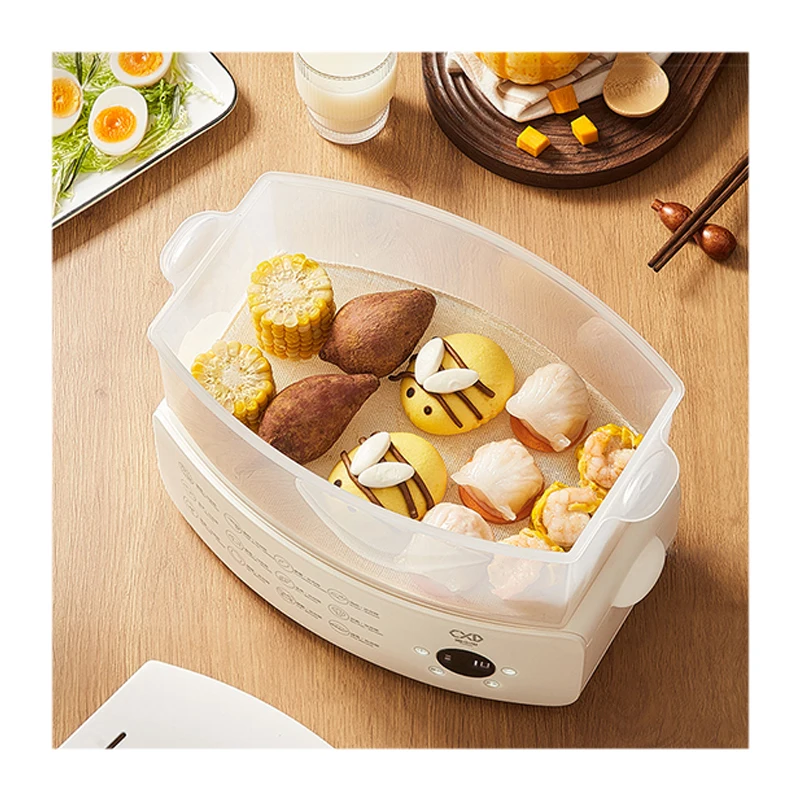 New Multifunctional electric steamer household can reserve one/two/three-layer rectangular large-capacity smart desktop steamer