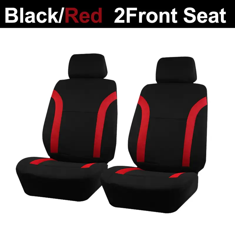 AUTO PLUS Sports Universal Polyester Car Seat Cover Set Fit Most Car Plain Fabric Bicolor Stylish Car Accessories Seat Protector - Image 28