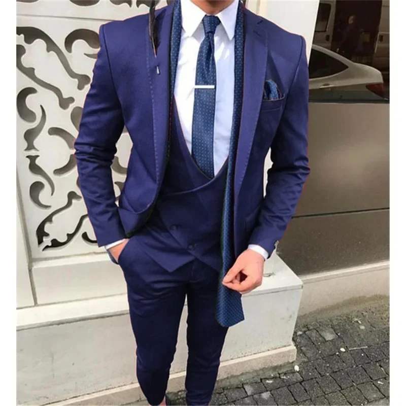 2024 New Casual Fashion Men's Suit  Gentleman Suit British Style Banquet Groom Best Man Dress  Suits for Men  Suit Men