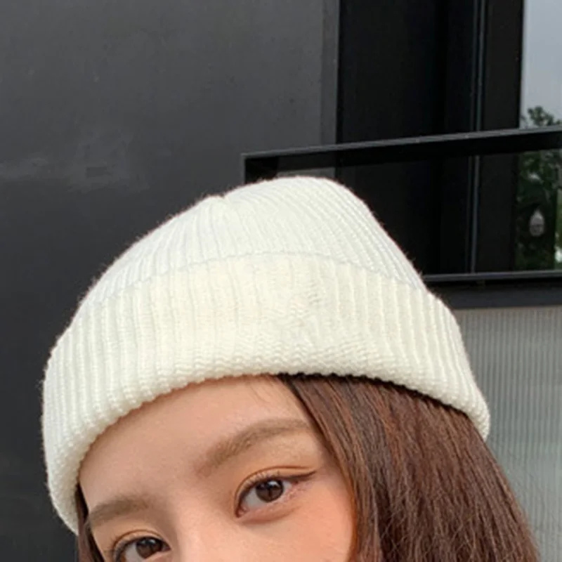 Winter Hats for Woman New Beanies Knitted Cuffed Hat Girls Students Autumn Female Caps Warmer Bonnet Ladies Casual Cap 2