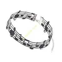 Collier multifonctionnel avec Note musique, accessoires élégants pour femmes, pour ajouter du charme aux événements 4