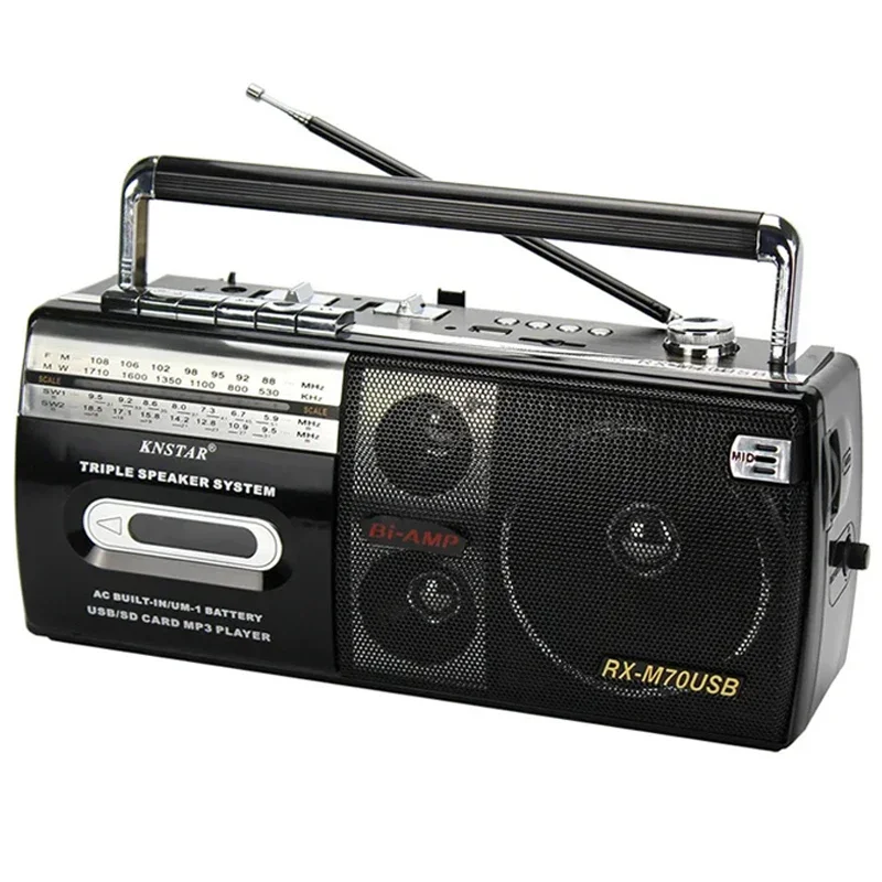 Portatile Vintage Retro Usb Am/Fm/Sw Multiband Radio Stereo Wireless Bluetooth Boombox Mp3 Audio Cassette Player Registratore