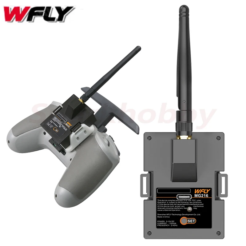 

Модуль передатчика WFLY 2,4G MG216, тюнер + RG202Pro + RG202Mini приемник, поддержка открытого TX совместимого разъема для карт JR для Дронов с видом от первого лица