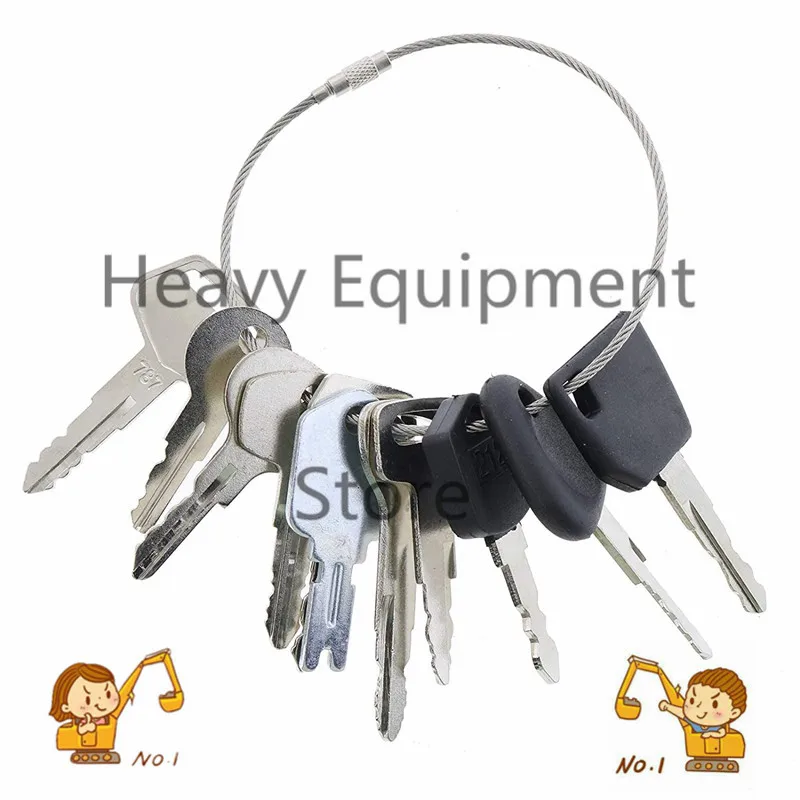 

11 Keys Forklift Key Set for Yale For Cat Clark For Komatsu For Toyota For Doosan Nissan Hyster For JCB 12343 1A X7 787 p0p