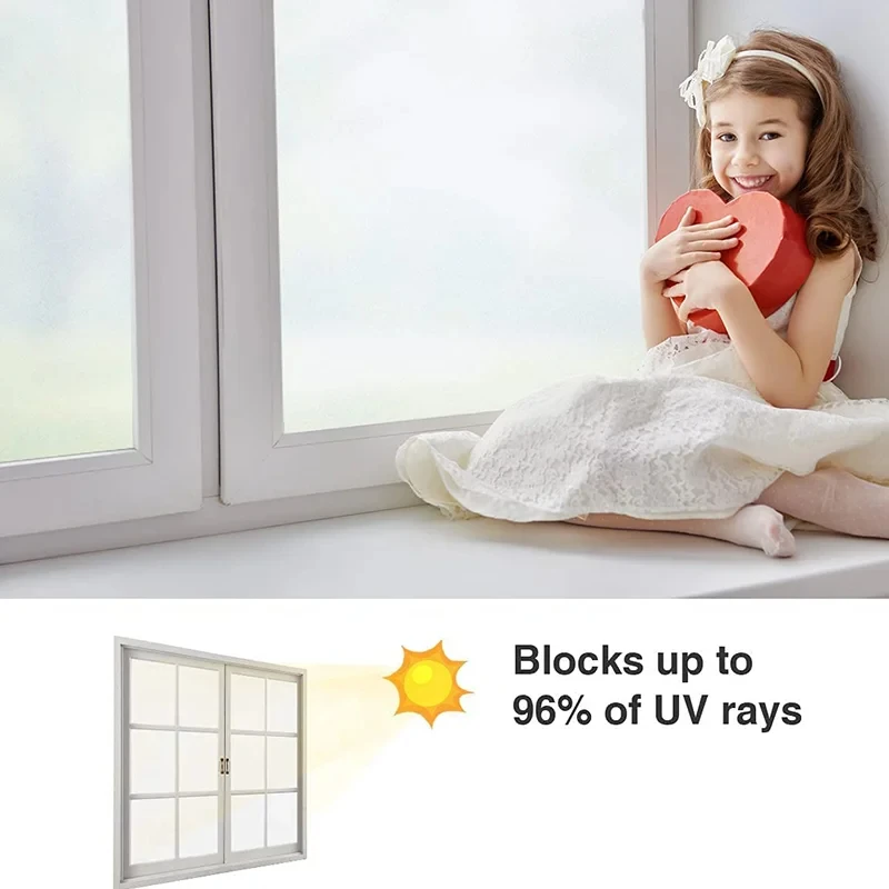 Frosted Static Cling Privacy Window Film - Pure Matte