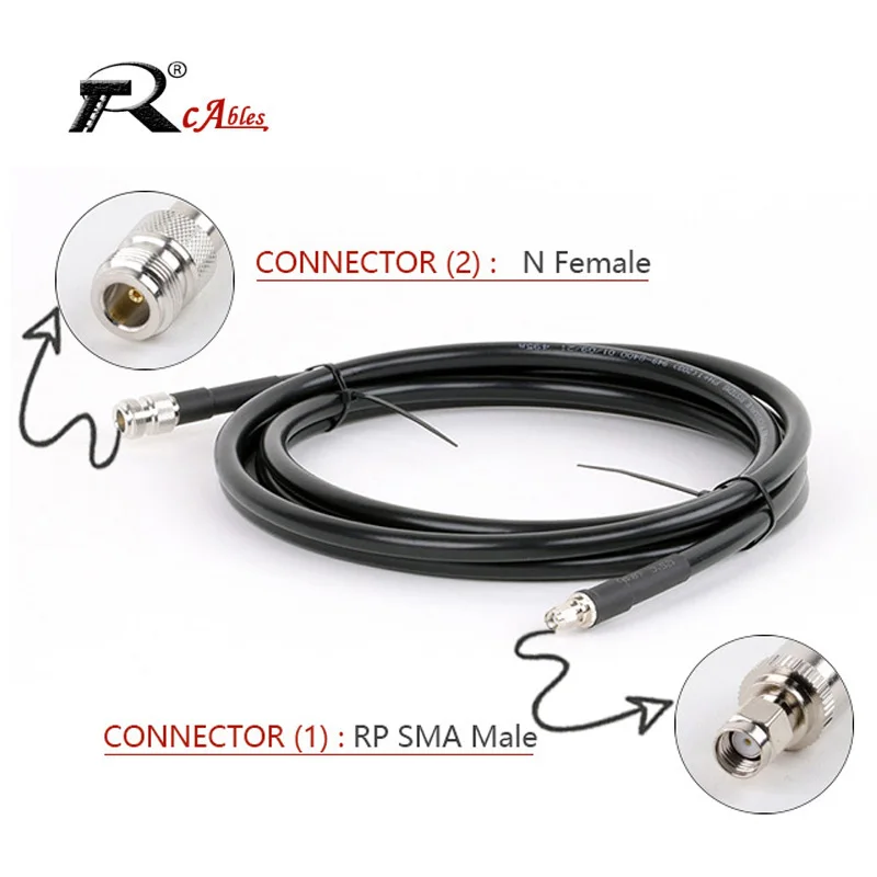 Cavo Lmr400 N Femmina A Spina Maschio Sma Per Hotspot Ad Elio Antenna In Fibra Di Vetro Minatore Bobcat 1M 2M 3M 4M 5M 6M 7M 8M 9M 10M 15M 20M