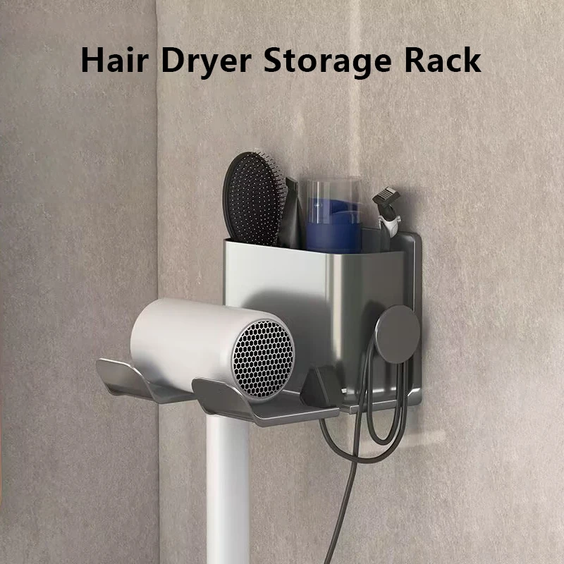 Hair Dryer Holder Wall Dryer Cradle Straightener Stand Hairdryer Organizer Box Toilet Blower Holder Shelf Bathroom Accessories