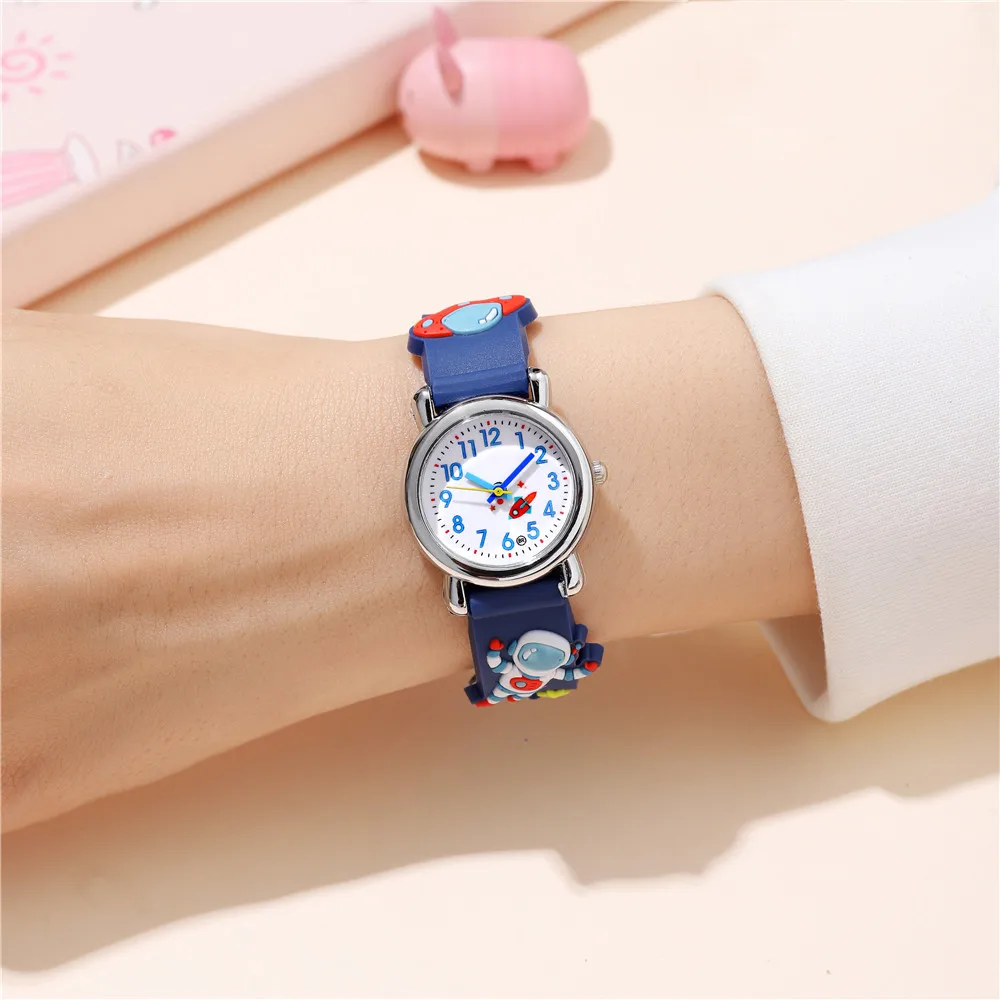 Hot Sell Spaceman Children Watch For 1-15 years old Boys Soft Silicone Cartoon Kid Wristwatch Clock 6