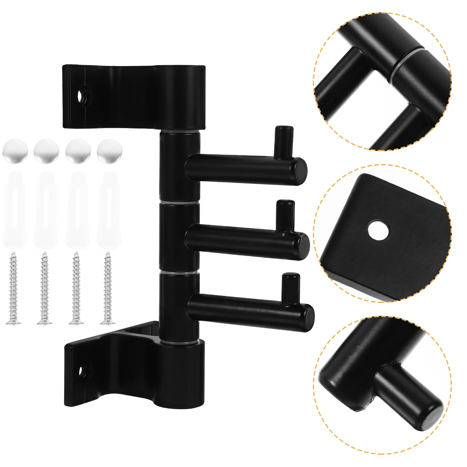 

Rotating Storage Rack Hooks for Hanging Coats Key Holder Purses Swivel Aluminum Alloy Wall Towel