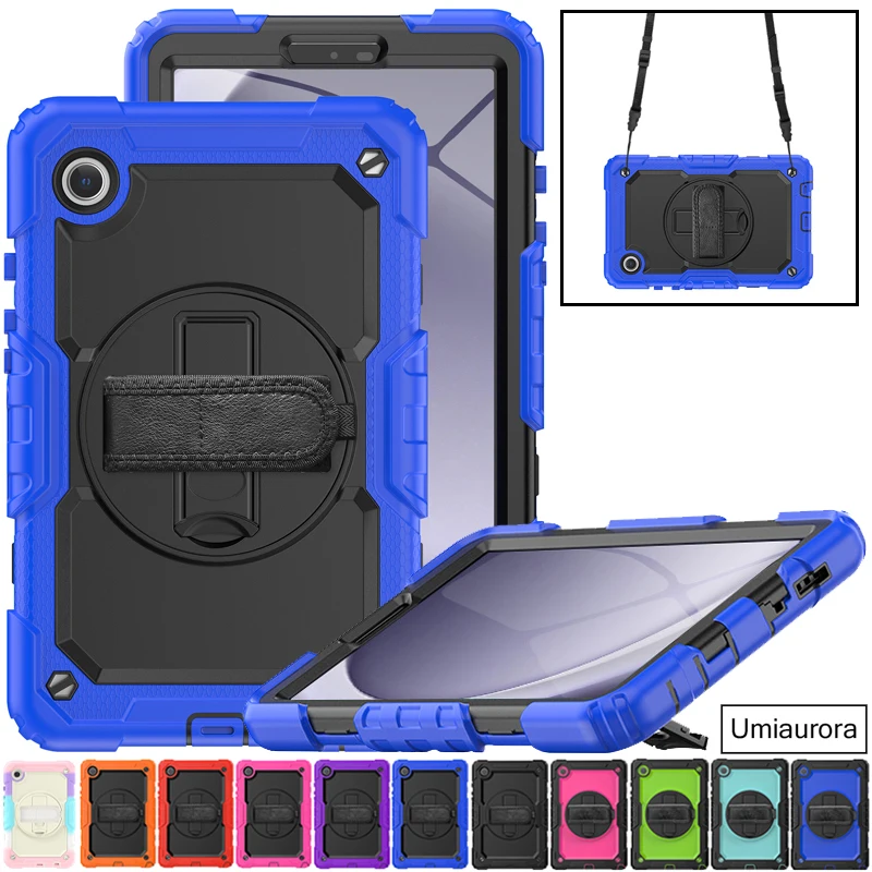 

Для Samsung Galaxy Tab A9 Plus, 11 дюймов, женская модель, A7 Lite 8,7, T220, A8, X200, вращающийся на руку ремешок, подставка, чехол для планшета, детский чехол