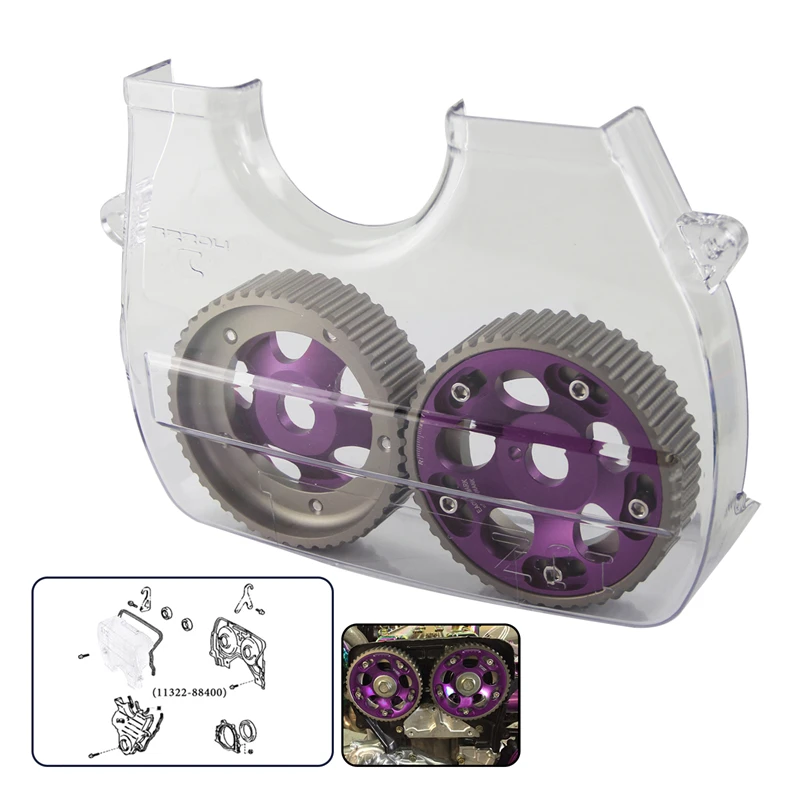 Cam Gear Pulley + Cam Cover For Toyota Supra Chaser Soarer Cresta 1JZ-GTE