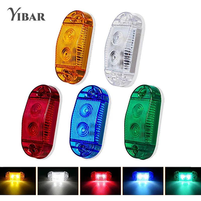 

1pcs Led Side Marker Lights Warning Tail Light Auto Car External Waterproof Lights Trailer Truck Lorry Yellow Blue White Red