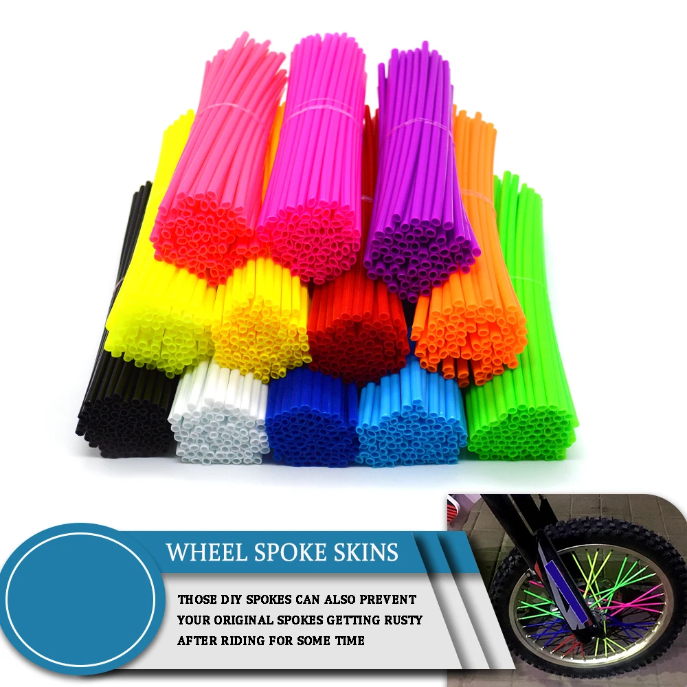 

72 Pcs Motorcycle Dirt Bike Wheel Rim Cover Spoke Skins Wrap Tubes Decor Protector For SX MX SXF EXC EXC-F XC-F XCF-W XCF XCW