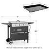 Flat Top Griddle Grill with Ceramic Coated Cast Iron Pan, Burner Propane Gas Griddle Grill,Flattop Grills for Outdoor Barbecue 6