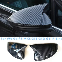 For VW Golf 8 MK8 GTE GTD GTI R-Line 2020 2021 2022 Side Mirror Cover Caps Rearview Mirror Cover Trim Auto Accessories