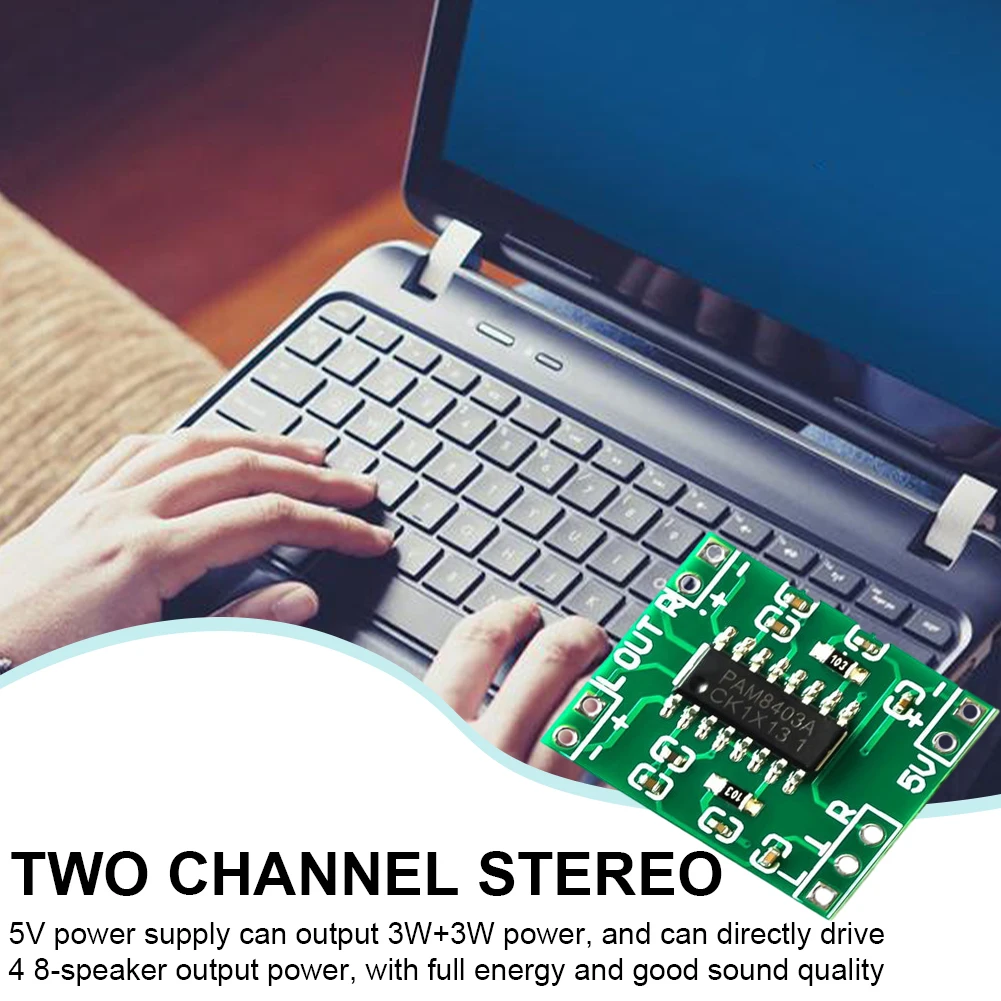 10-100PCS PAM8403 Module Audio Speaker Sound Amplifier Board 2 Channel Digital Audio Amplifier Module DC2.5-5.5V Power Supply
