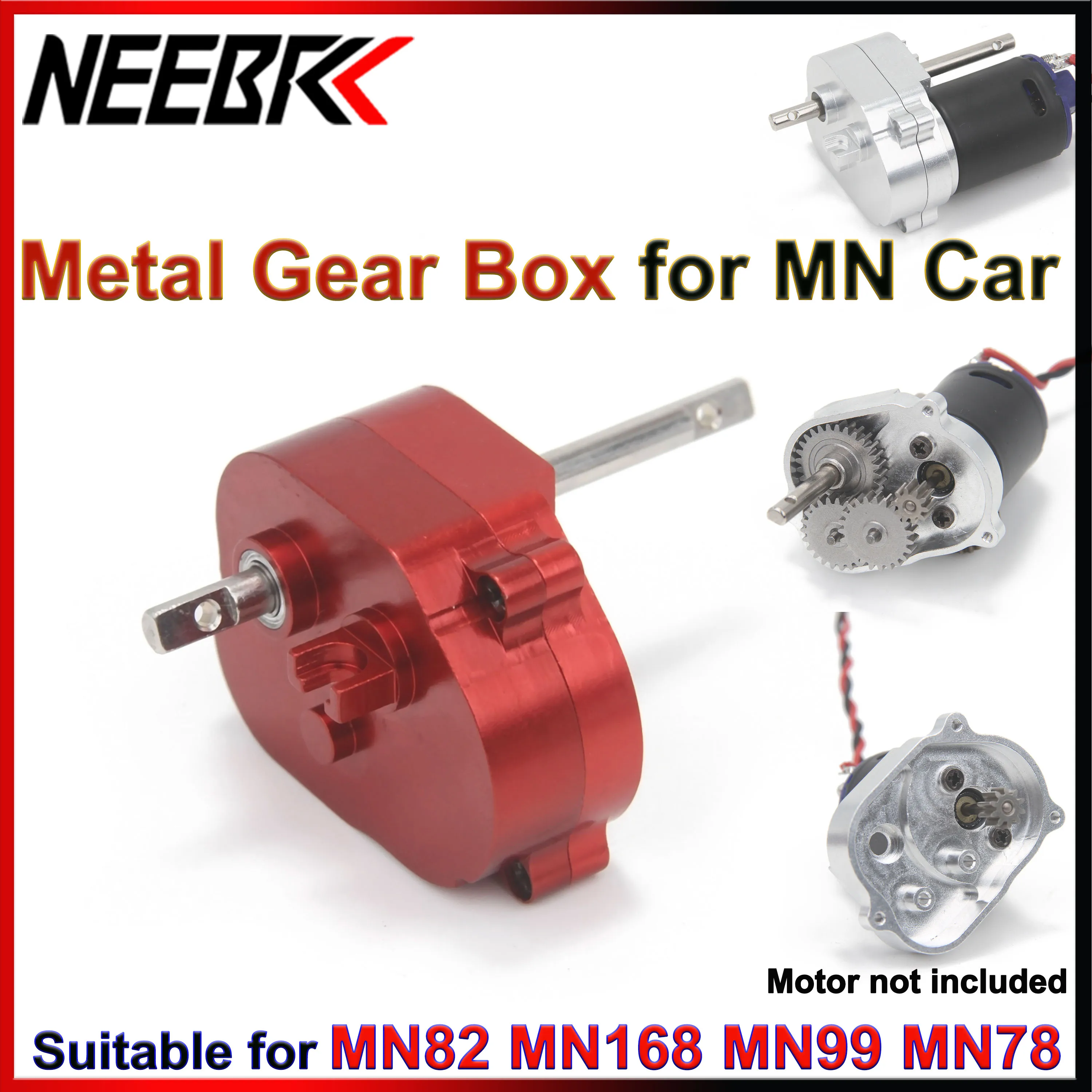 Boîte de vitesses métal pour 370 moteur RC MN82 MN78 MN99S MN168 MN98 1/12