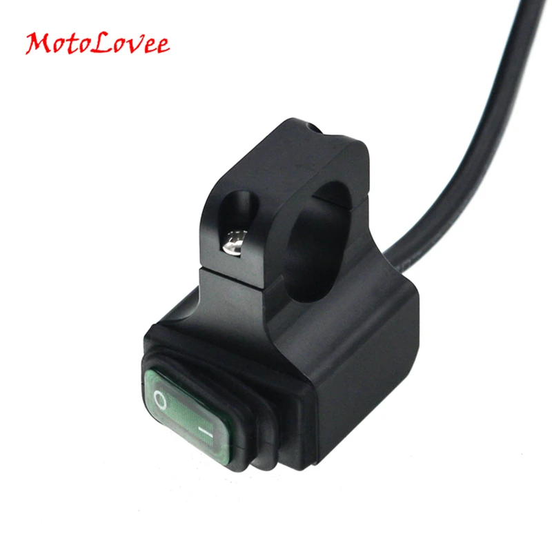 MotoLoveeWaterproofMotorcycleCNCAluminiumAlloyOnOff78HandlebarHeadlightSwitchKits