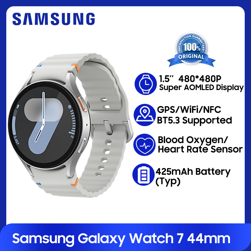 Samsung Galaxy Watch 7 44mm NFC Smartwatch 1.5'' Super AMOLED Display WiFi GPS Watch 425mAh Battery With Galaxy AI For S24 Plus