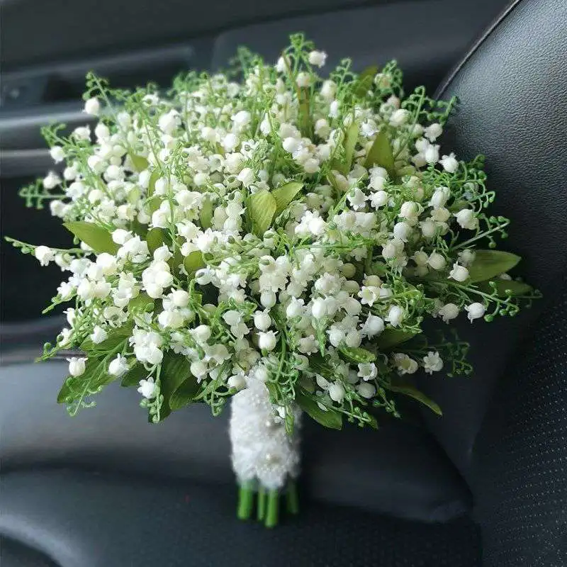 

Free Shipping Artficial Lily Of The Valley Bouquet Simulation Mixed Flower Event Party Wedding Prop Festival Friend Gift