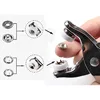 100 Sets Metal Snaps Buttons with Fastener Pliers Press Tool Kit Perfect for DIY Crafts Clothes Hats and Sewing, Snap Button Fa