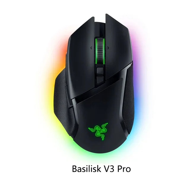 עכבר משחק אלחוטי Razer Basilisk V3 Pro מקורי ב-100% עם מתגים אופטיים מהירים RGB Gen 3 HyperScroll וגלגל טילט למחשב