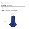 Microfiber Golf Towel 40X40cm Golf Towel Hook and Loop Fastener The Convenient Golf Cleaning Towel Black Grey Blue White New 6