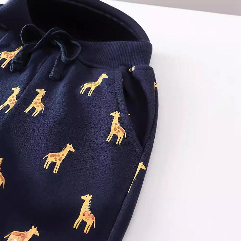 Little maven Kids Clothes Summer Baby Boys Cotton Soft and Comfort Children's Clothing Wear Cartoon Giraffes Short Pants