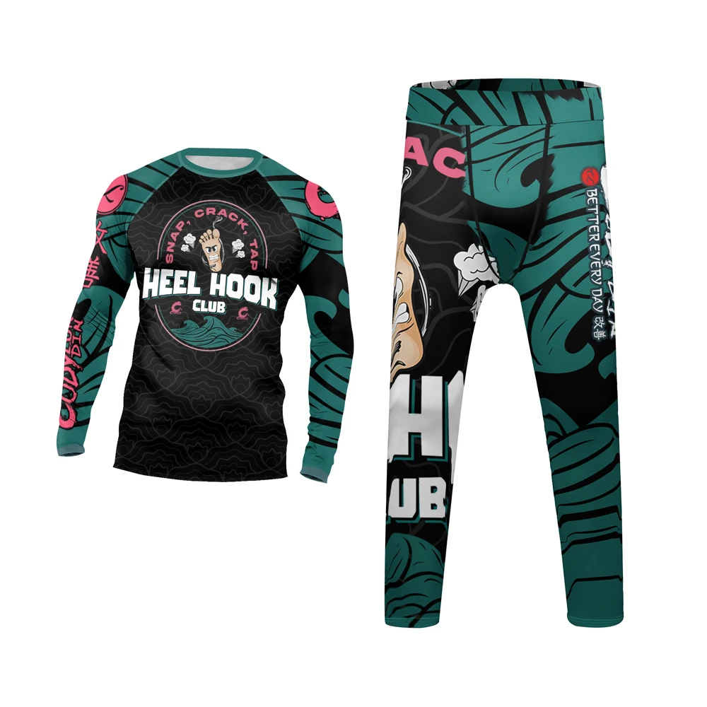 키즈 MMA BJJ 무에타이 스포츠웨어 트레이닝 러닝 래쉬가드 남아 복싱 주짓수 스포츠 슈트 짐 의류 아동 트레이닝복