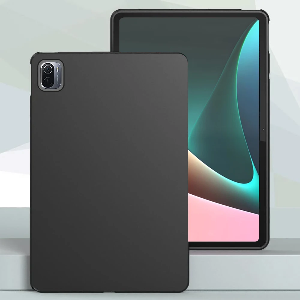 Premium Silicone Tablet Case - Flexible Soft TPU Black Back Cover