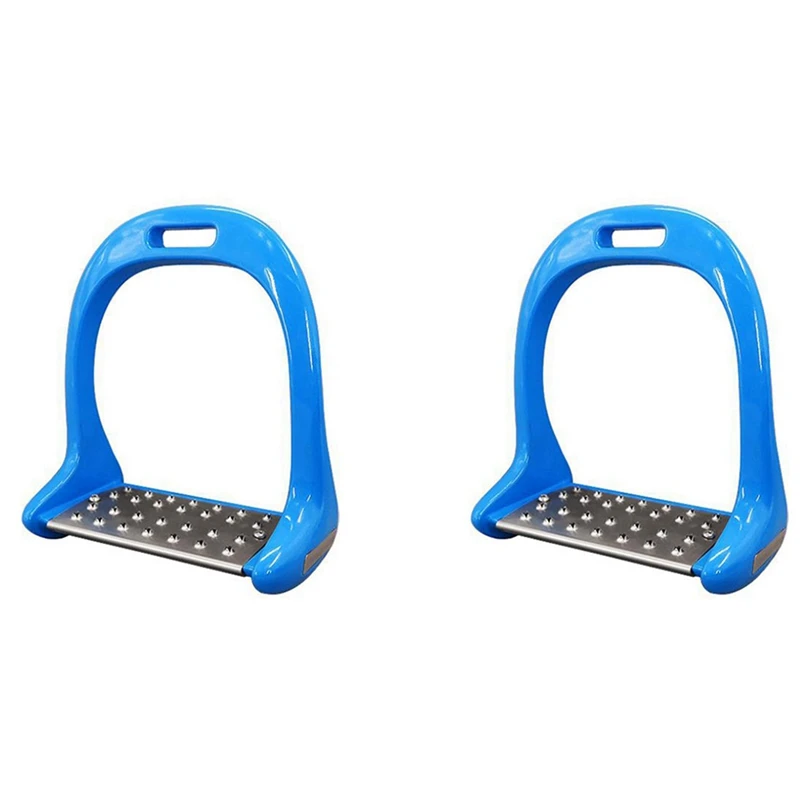 

2 PCS Equipment Thick Non-Slip Pedals Outdoor Sports Riding Equestrian Safety Stirrups Horse Pedals Blue