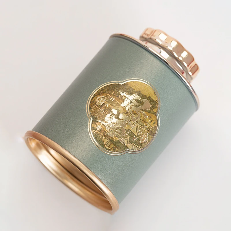 Tea Tin Can Dragon Mini Empty for Household Green Black Tea Sealed Jar Portable Travel Small Packaging Box Paper Storage Can tea tin box tea canister