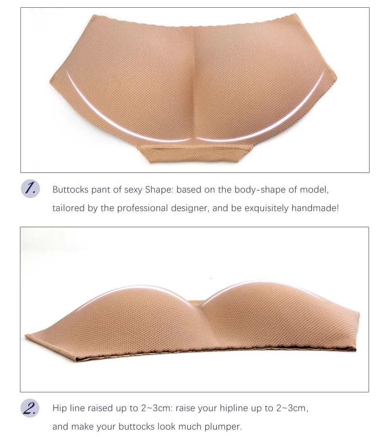 Frauen Butt Lifter Gepolsterte Bum Gepolsterte Höschen Hüfte Enhancer Gefälschte Butt Pull-in Hip Lift Form-zu-form Atmungsaktive Slip Push-Up – Detail 4