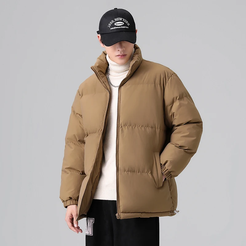 thumbnail image 1 of Parkas de uniforme escolar para parejas, chaquetas acolchadas de algodón cálidas y gruesas de gran tamaño, 1 of 5