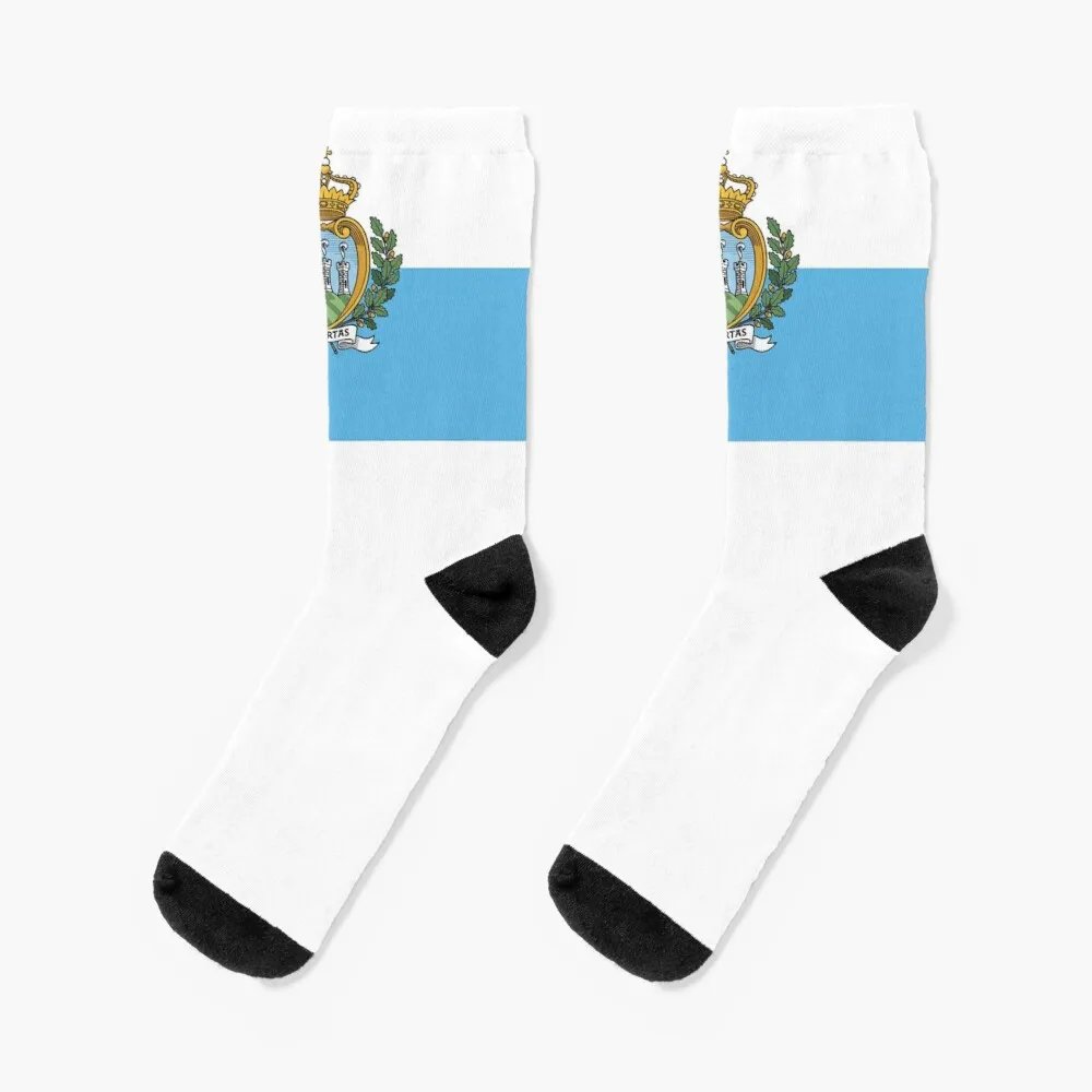 Flag of San Marino Socks Anti-Slip Socks Man