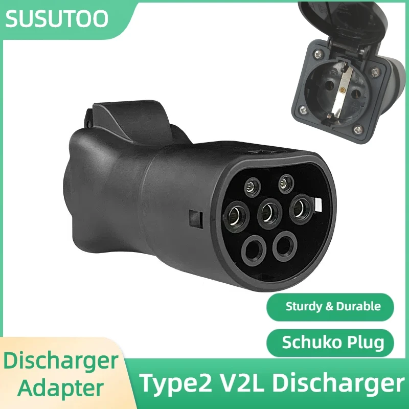 EV Charging Adapter V2L Connector For Xpeng Smart V2L Adapter GMW ORA KIA 6 BYD Adaptor Schuko Connector Charger