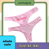 Yes Daddy Hot Sexy Cotton Thongs Underwear For Women Lingerie Female Plus Size Panties G string